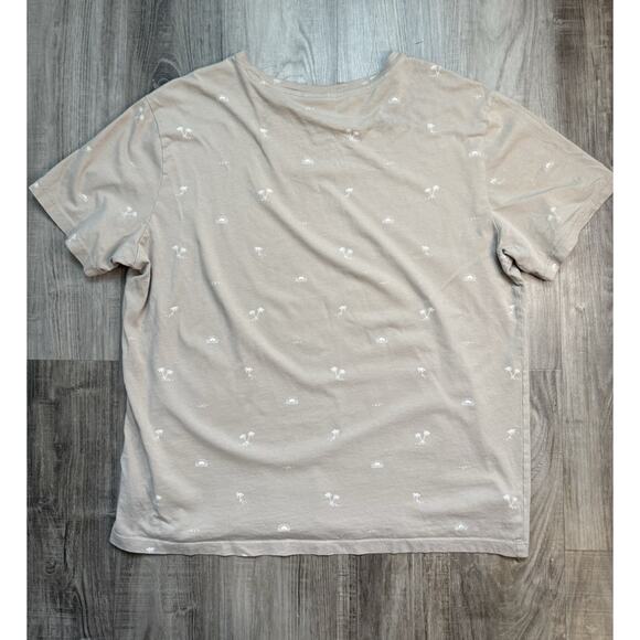 H&M men's shirt casual classic reg fit crew neck short sleeve palm tree Large - Picture 4 of 6